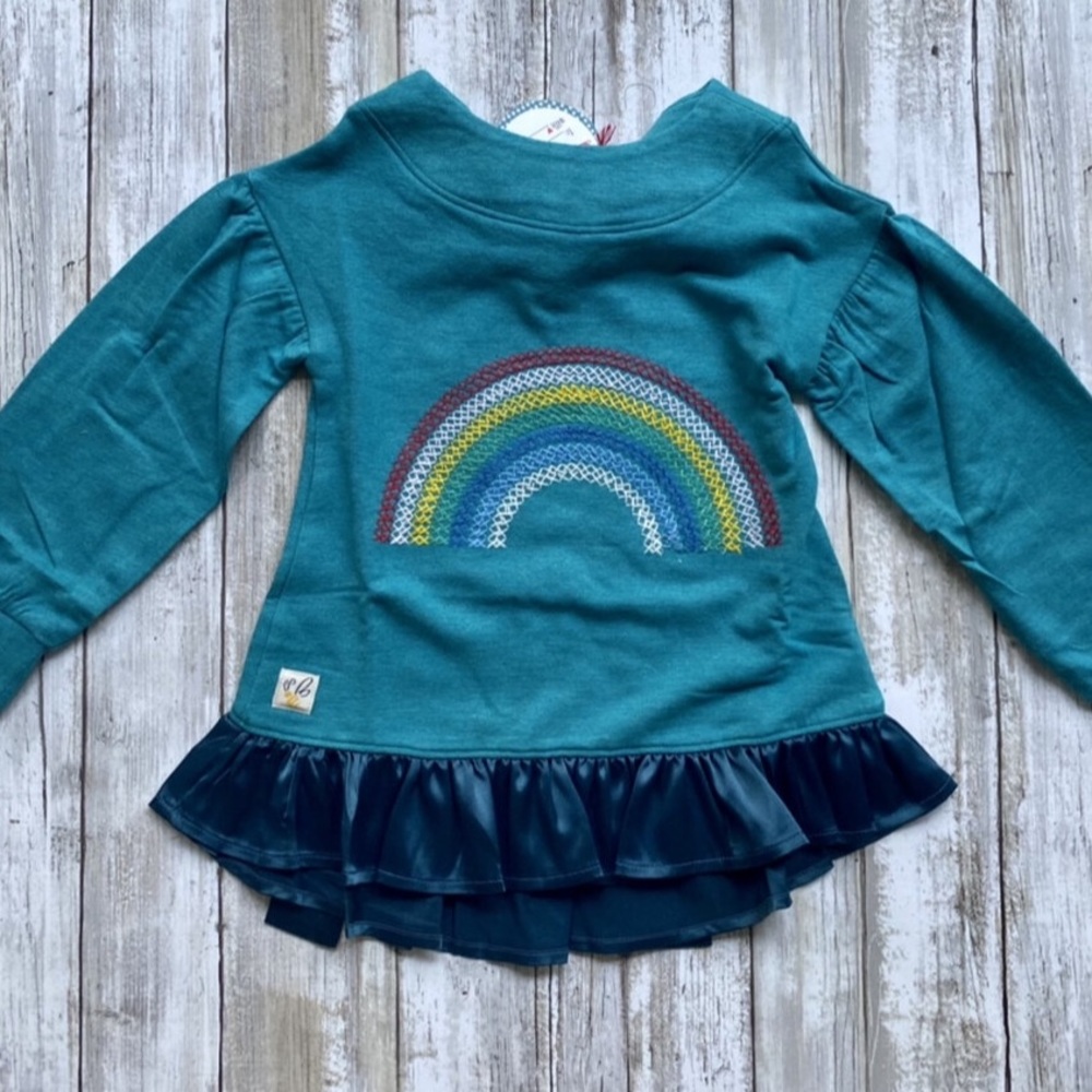 NWT Wildflowers Clothing Winter Rainbow Fancy Sweatshirt